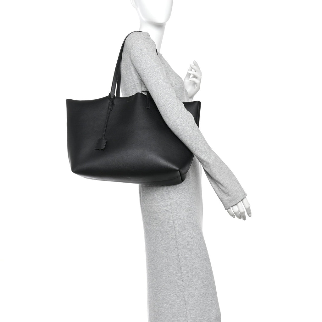 Calfskin Large Shopping Tote Black