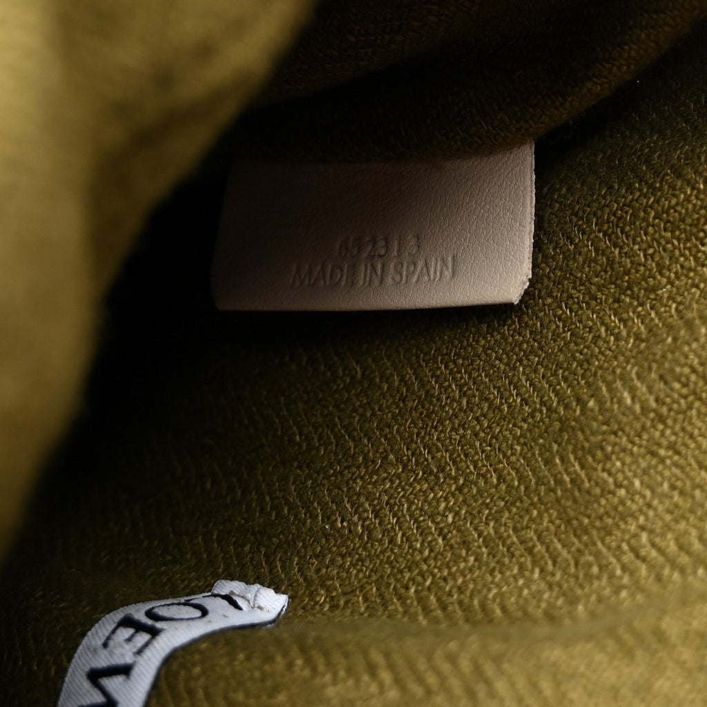 Smooth Calfskin Paula's Ibiza Small Anagram Cutout Tote Olive