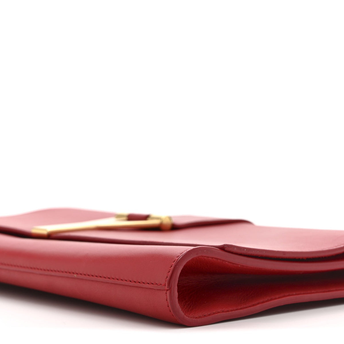 Calfskin Classic Y Ligne Clutch Red