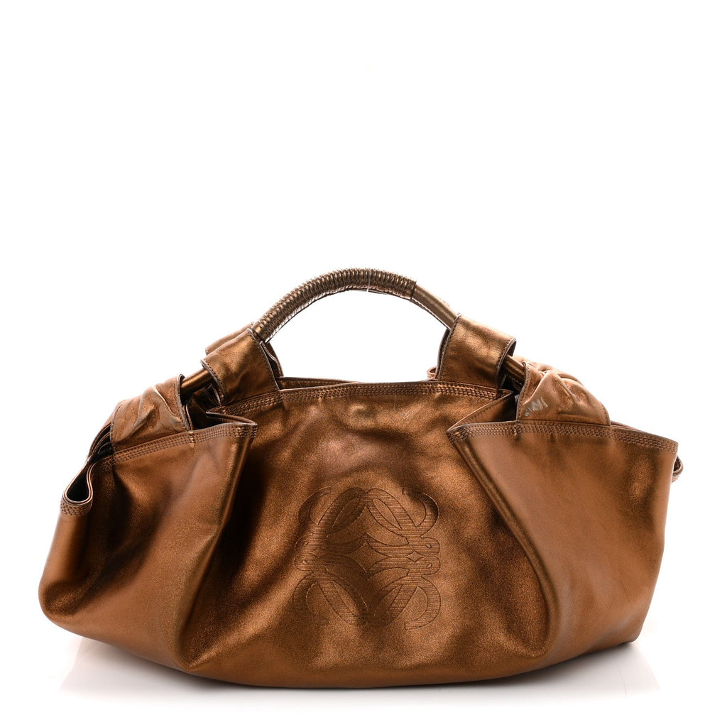 Metallic Nappa Aire Shoulder Bag Bronce