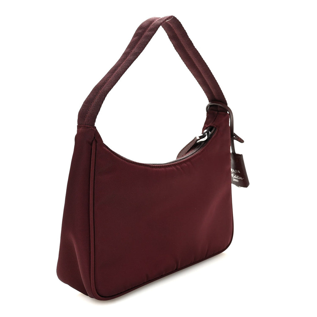 Tessuto Nylon Mini Re-Edition 2000 Bag Granato