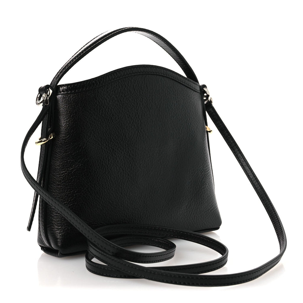 Tumbled Calfskin Nano Voyou Bag Black