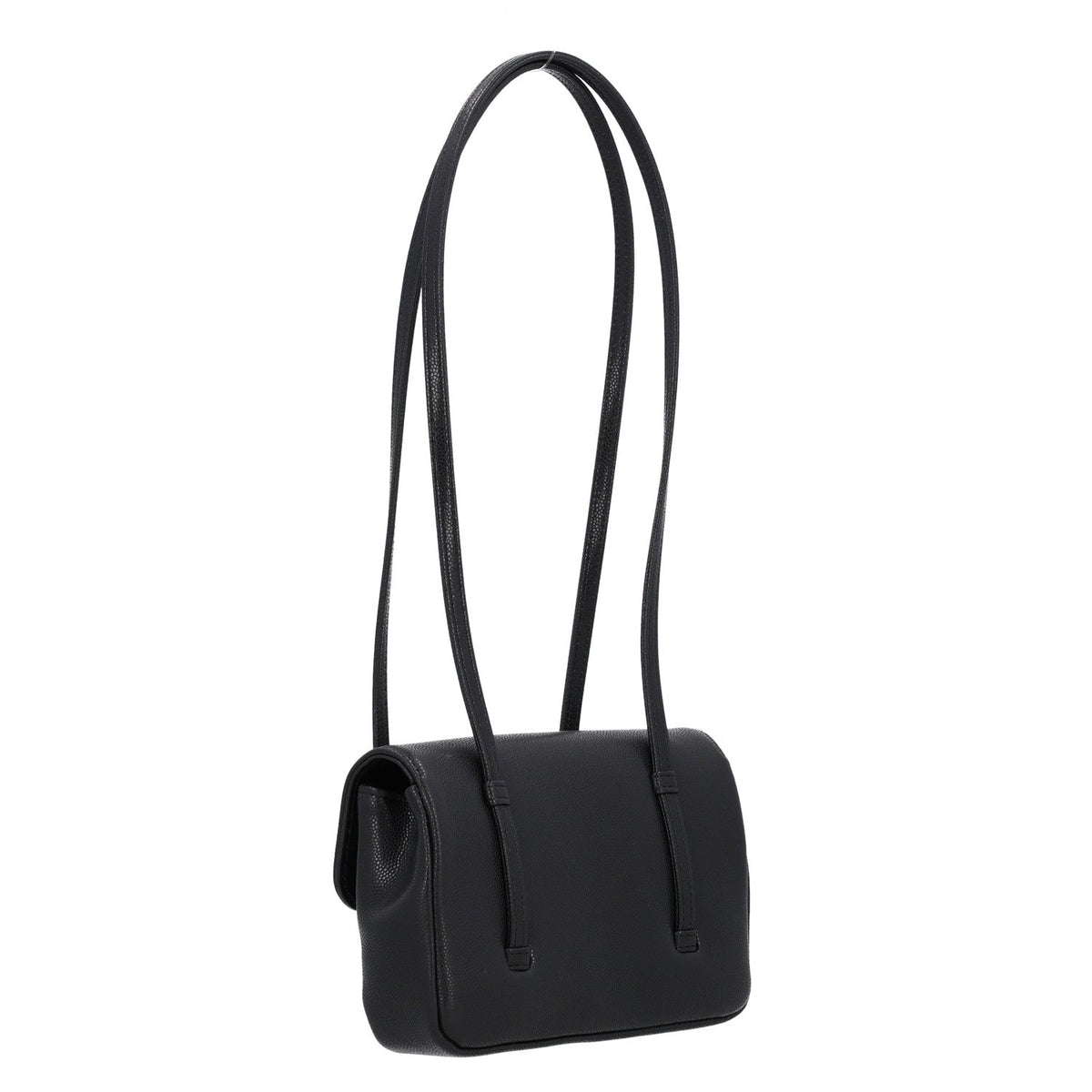 Shiny Caviar Mini Preppy Coco Shoulder Bag Black