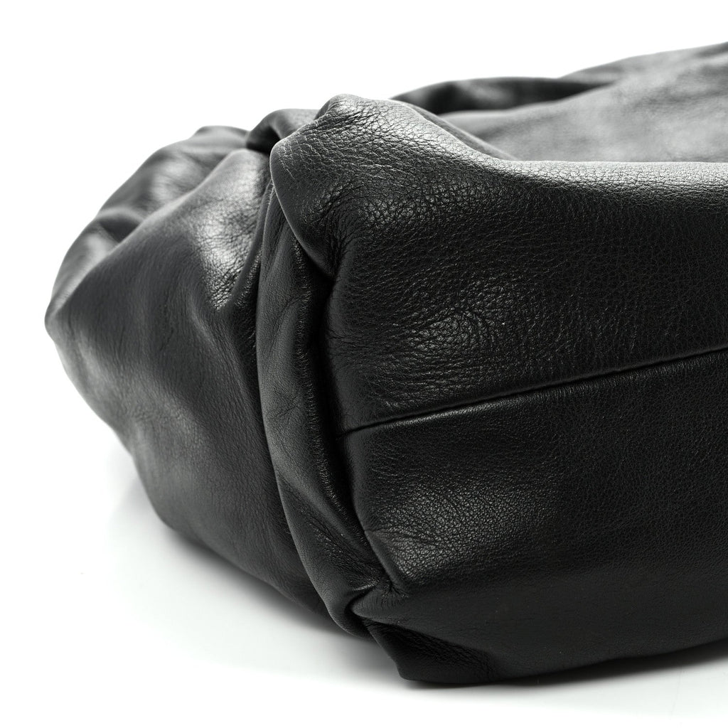 Smooth Butter Calfskin Small The Shoulder Pouch Black