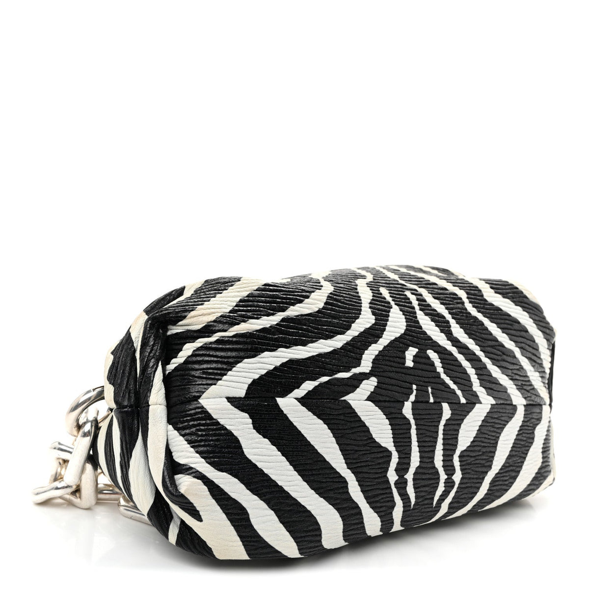 Nappa Zebra Print The Pouch Chain White Black