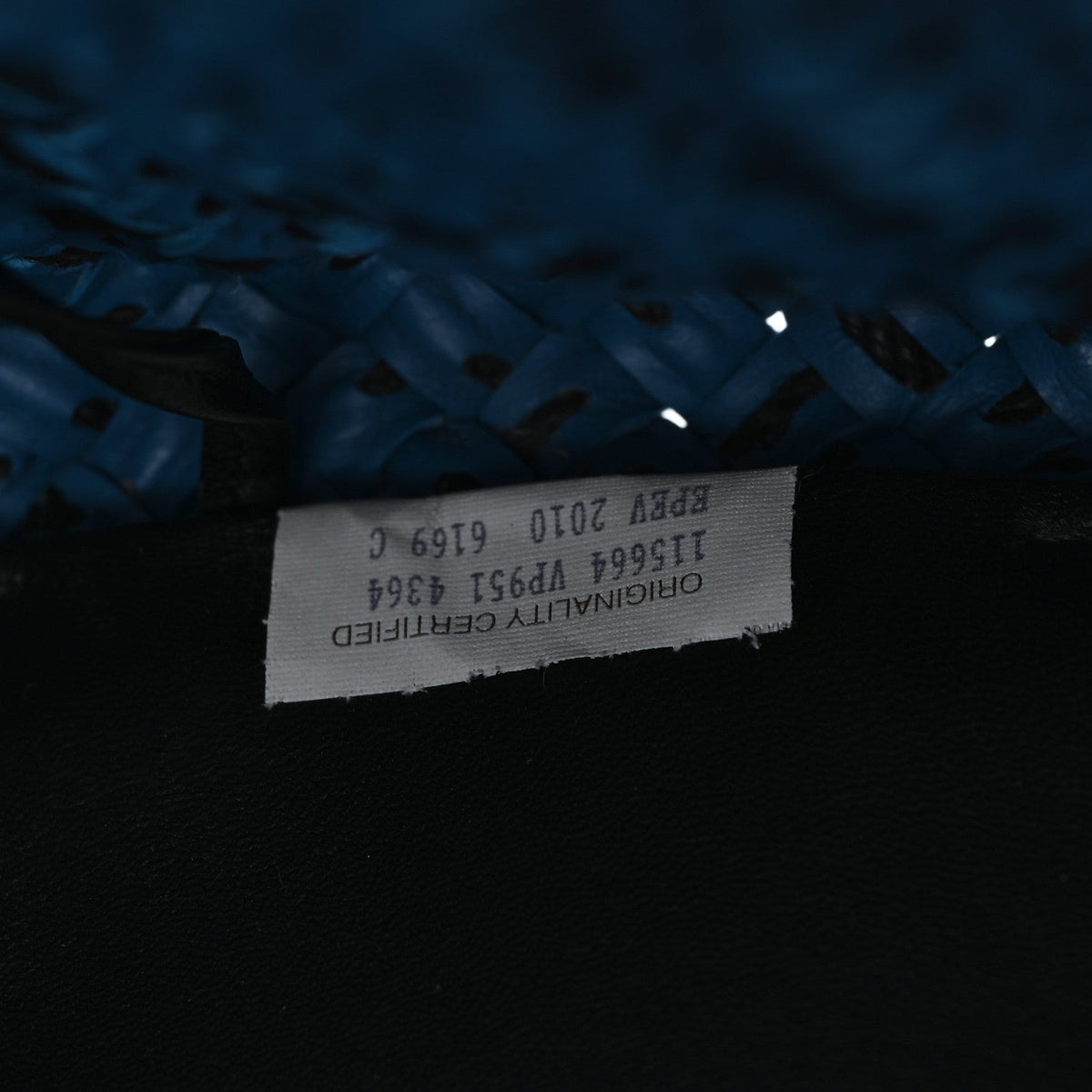 Nappa Intrecciato Large Cabat Blue Black