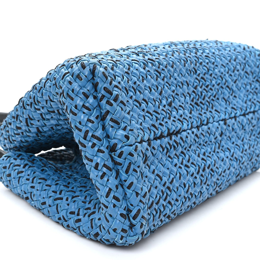 Nappa Intrecciato Large Cabat Blue Black