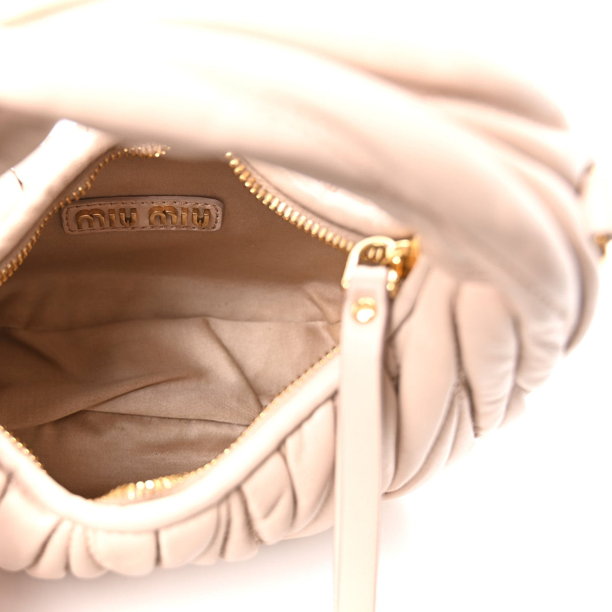Nappa Matelasse Mini Wander Hobo Cipria