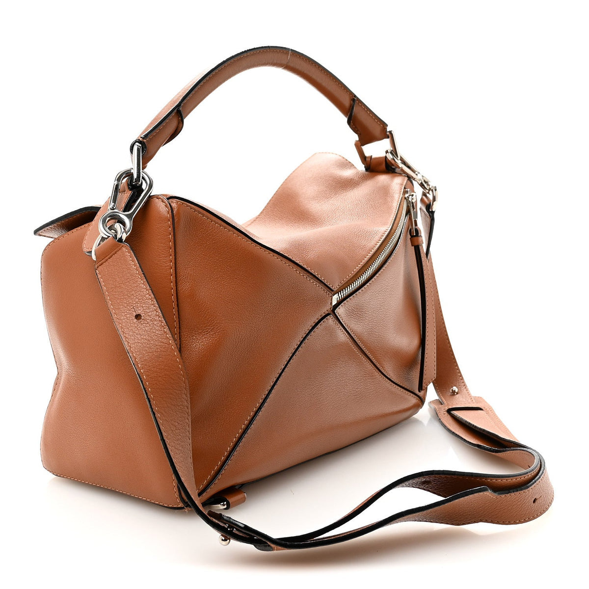 Calfskin Medium Puzzle Bag Tan