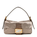Satin Calfskin Crystal Crocodile Embossed Baguette Grey