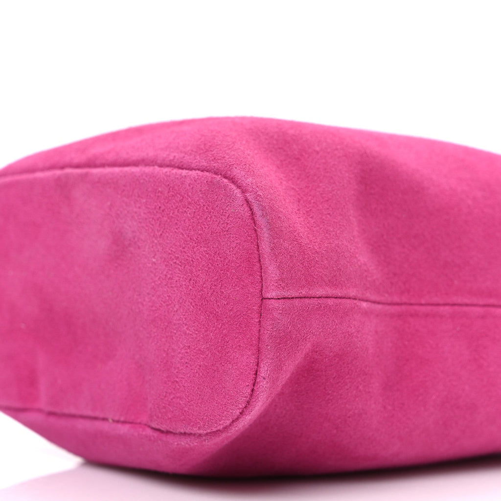 Camoscio Mini Drawstring Bag Fuxia