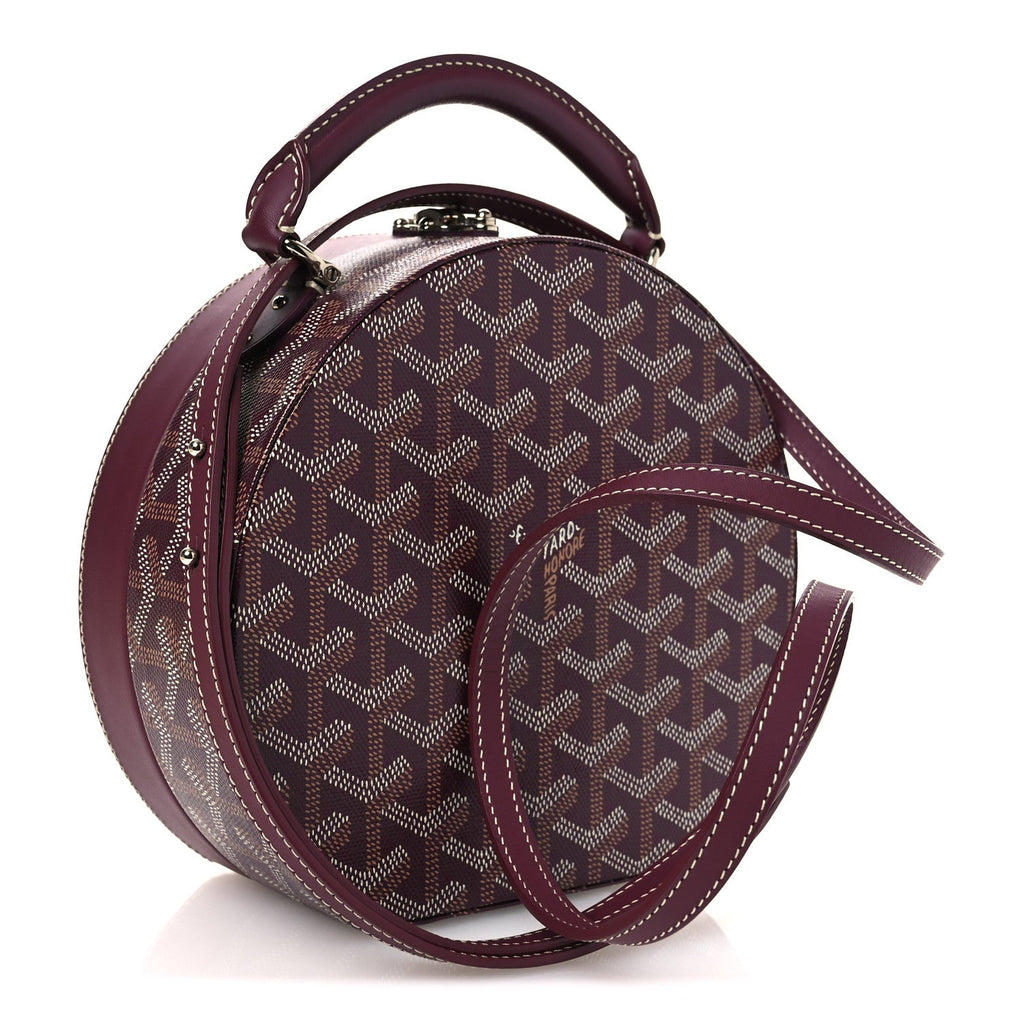 Goyardine Alto Hatbox Burgundy