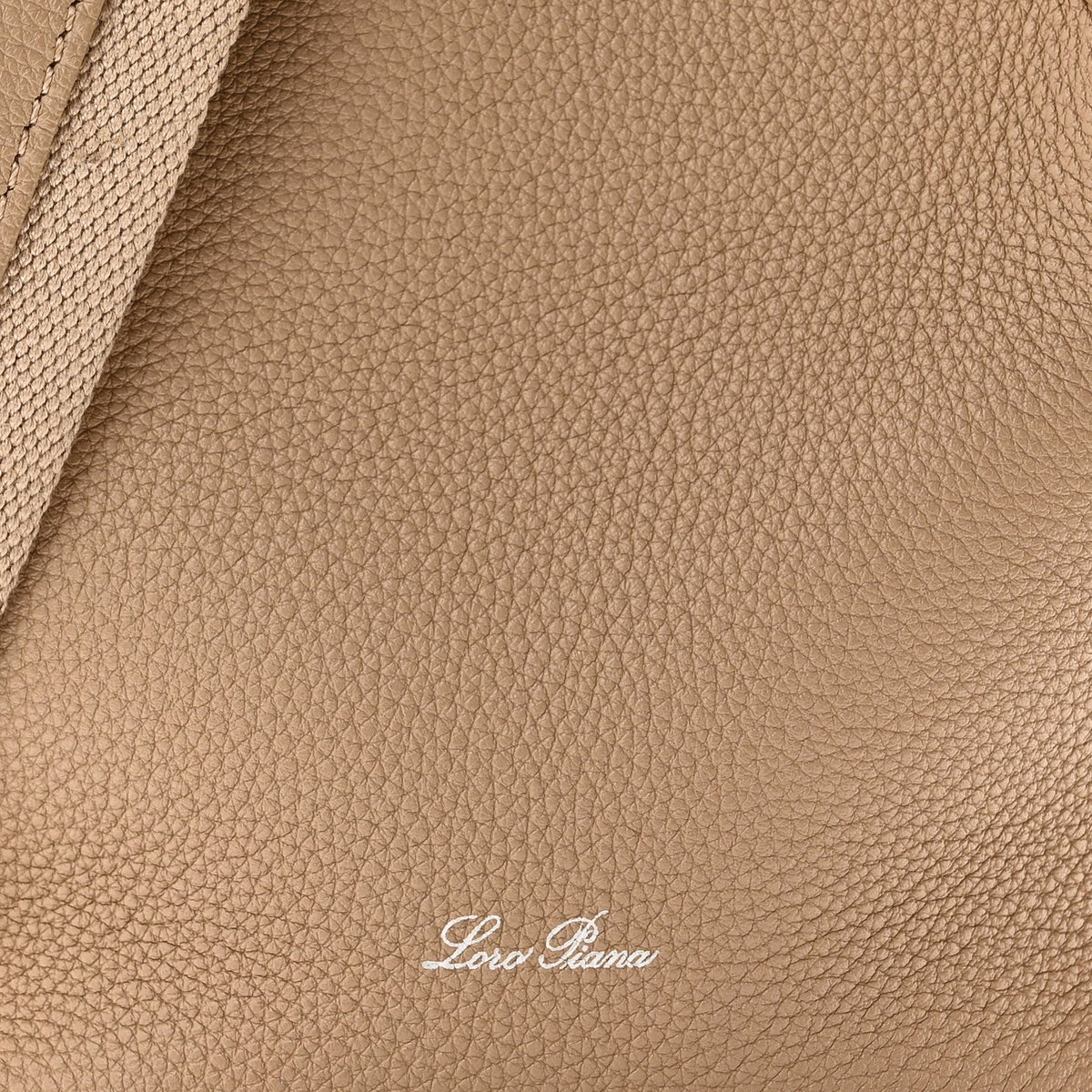 Grained Calfskin Micro Bale Bag Light Mastic