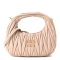 Nappa Matelasse Mini Wander Hobo Cipria