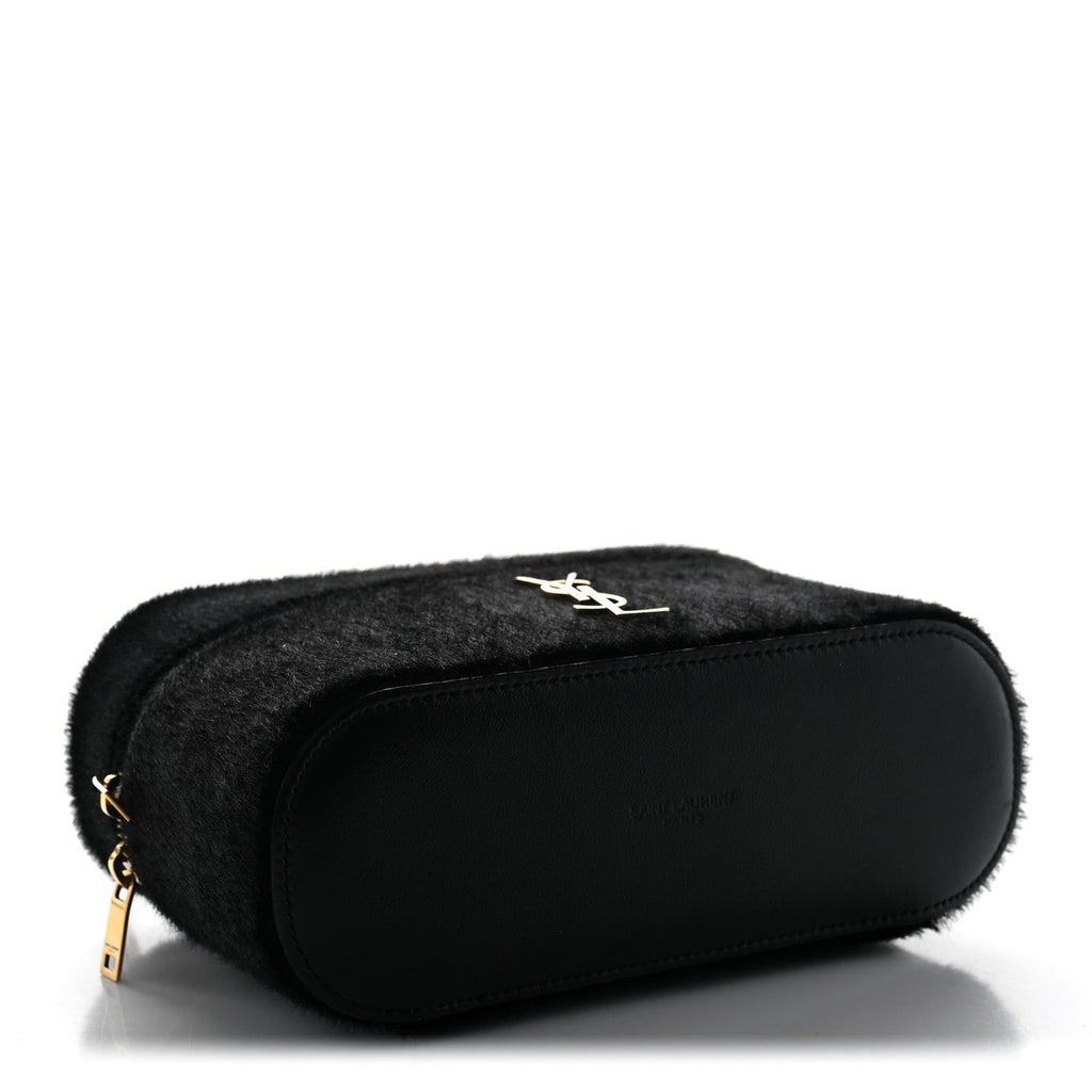 Pony Hair Mini Gaby Vanity Case Black