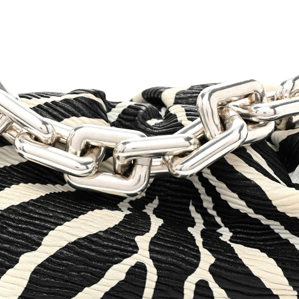 Nappa Zebra Print The Pouch Chain White Black