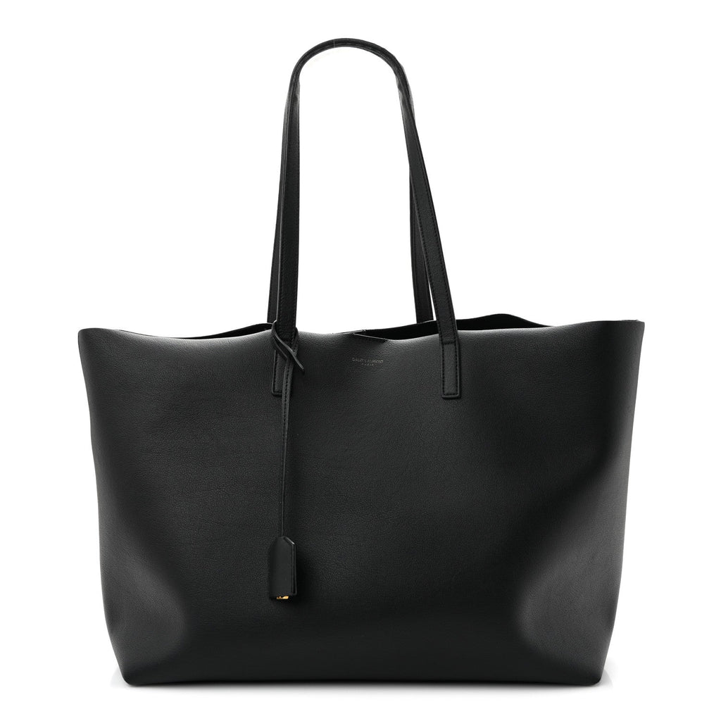 Calfskin Large Shopping Tote Black
