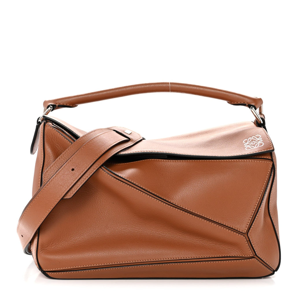 Calfskin Medium Puzzle Bag Tan