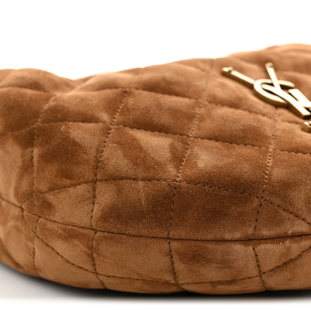 Suede Quilted Icarino Bag Cognac