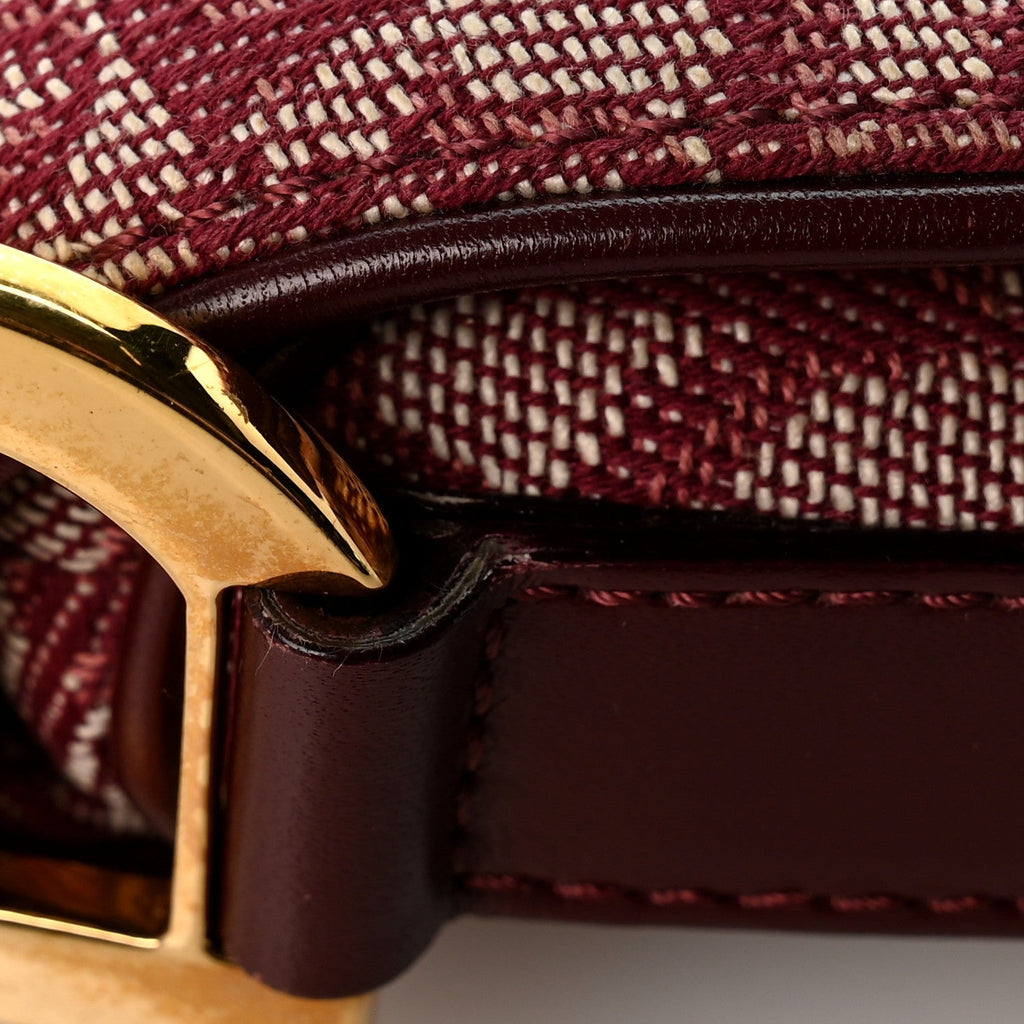 Monogram Saddle Bag Burgundy