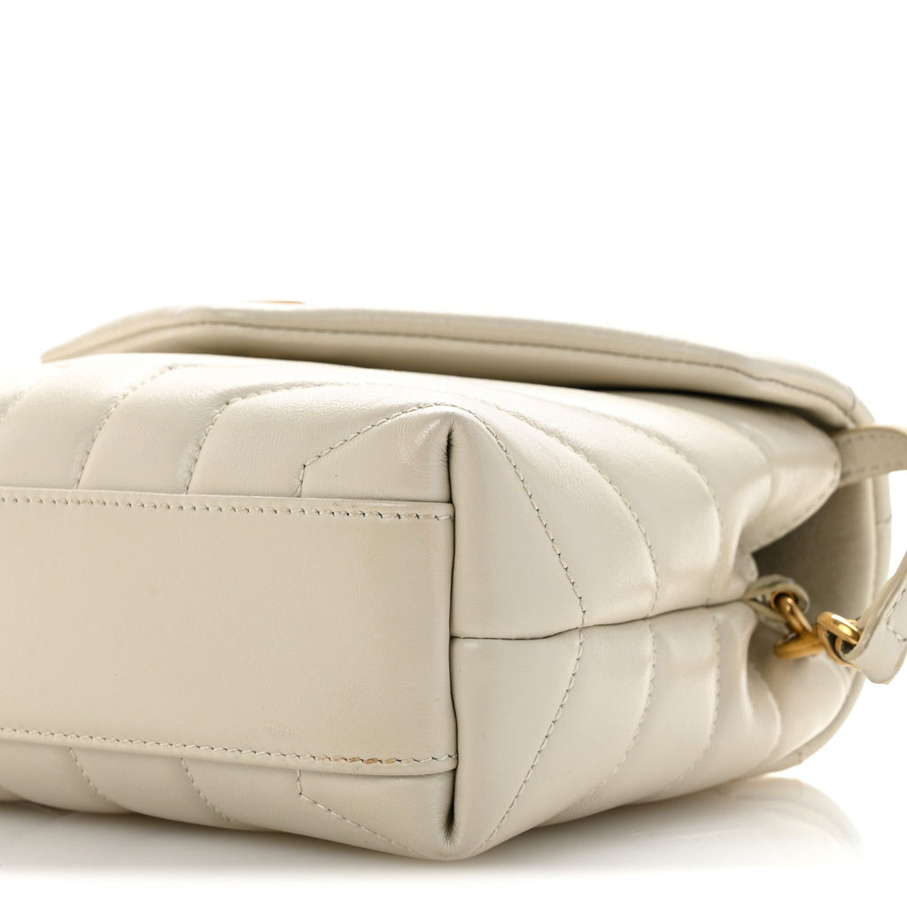 Calfskin Y Quilted Monogram Toy Loulou Crossbody Bag Crema Soft