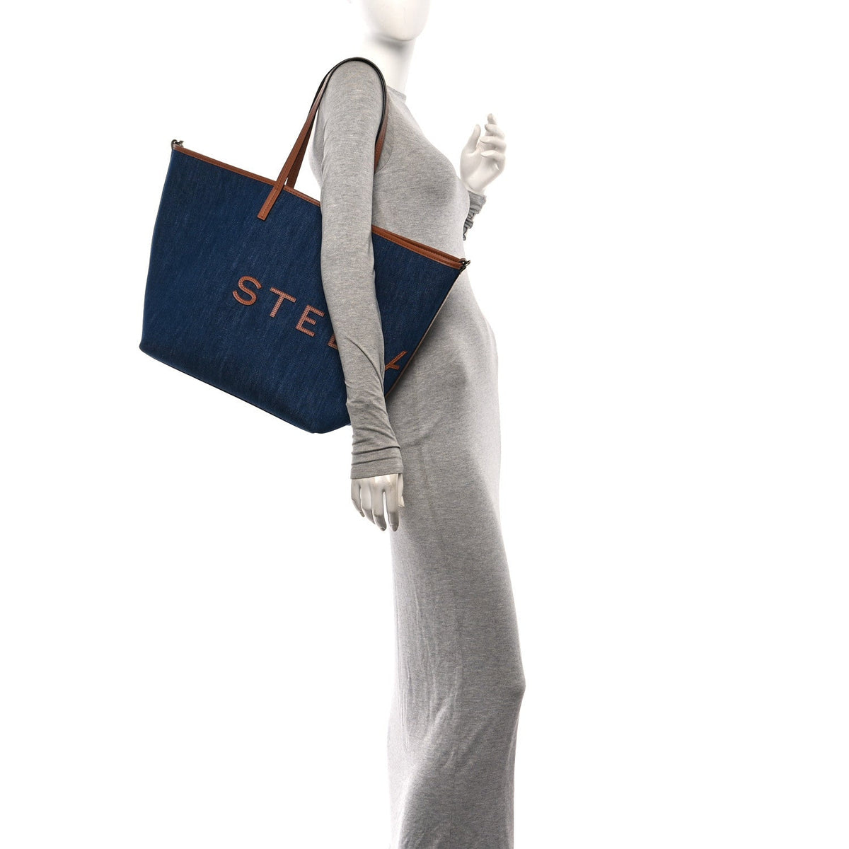 Denim Logo Tote Blue