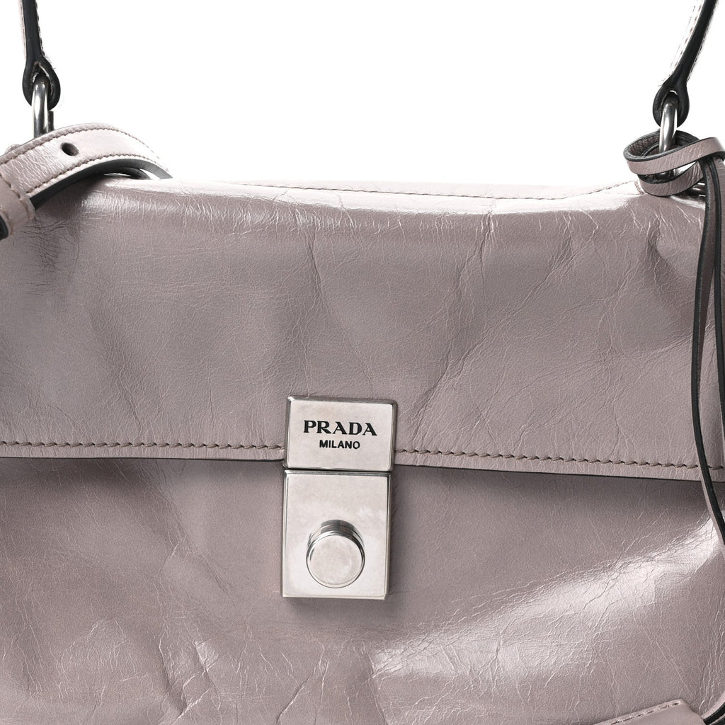 Glossy Calfskin Medium Sound Shoulder Bag Peltro