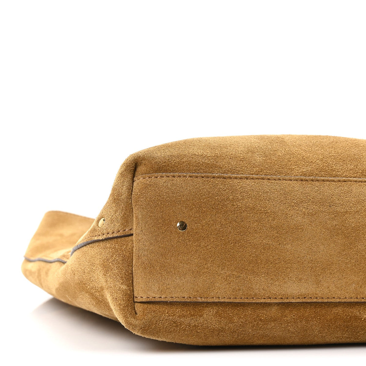 Suede Calfskin Small Marcie Hobo Bag Gold Khaki