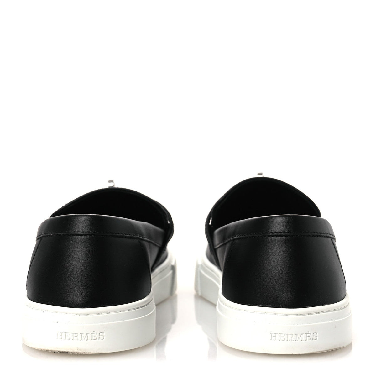 Calfskin Game Slip On Sneakers 39.5 Black