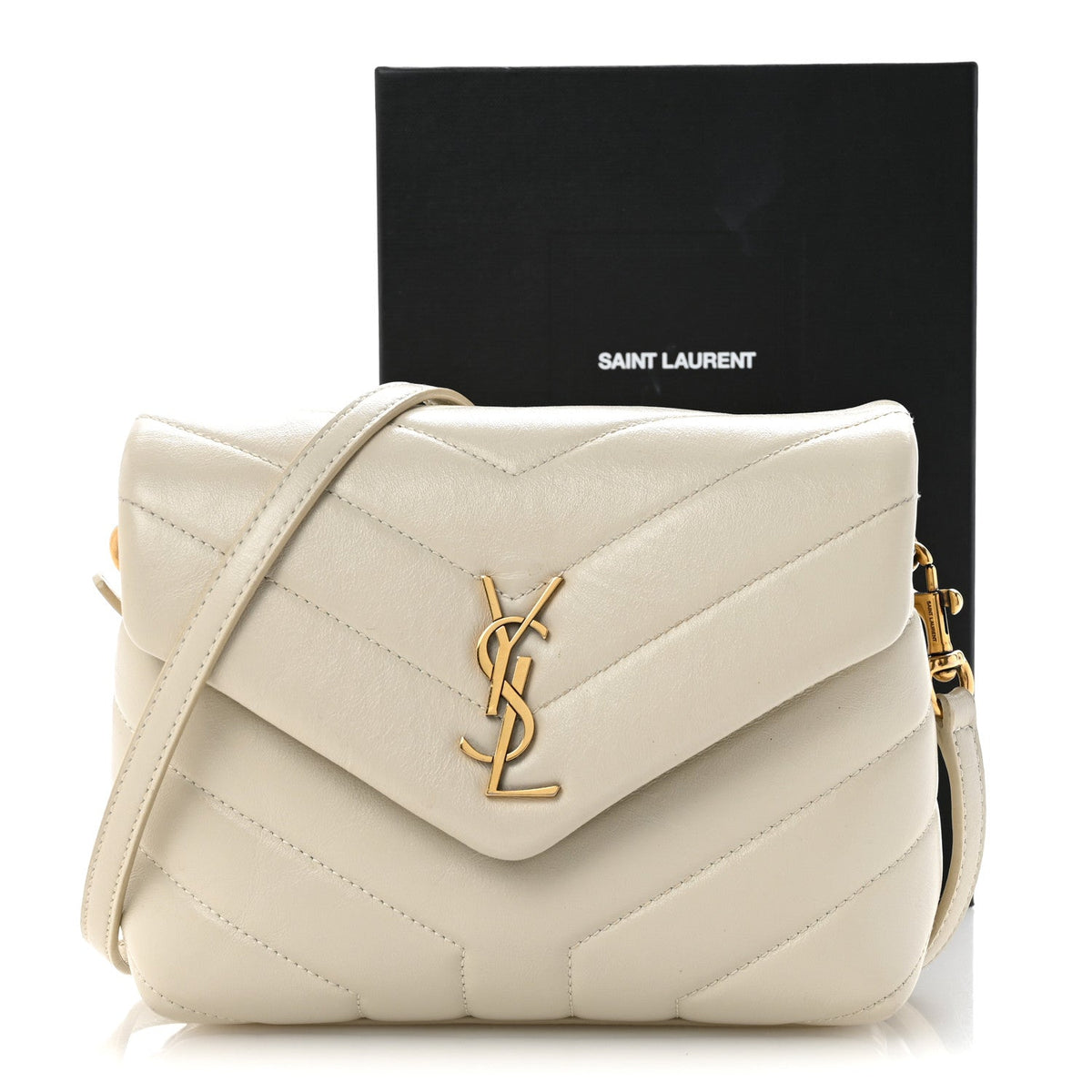 Calfskin Y Quilted Monogram Toy Loulou Crossbody Bag Crema Soft