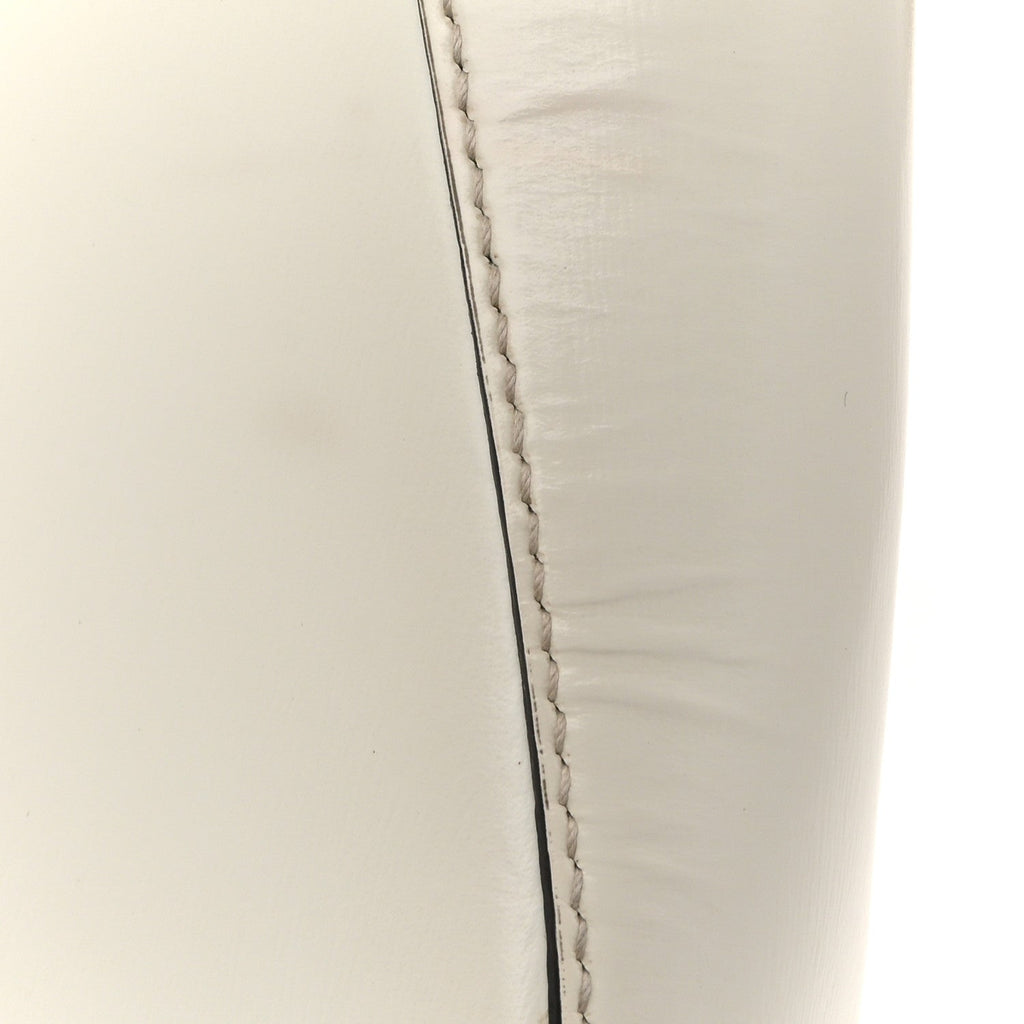 Brushed Calfskin Cleo Adjustable Strap Shoulder Bag White
