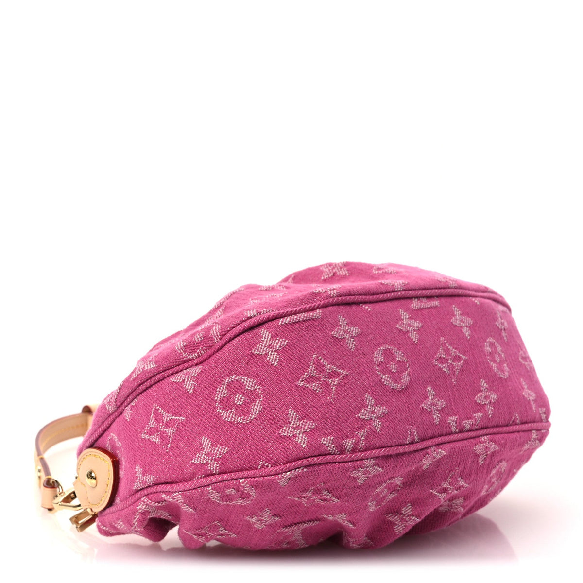 Monogram Denim Pochette Valley Fuchsia