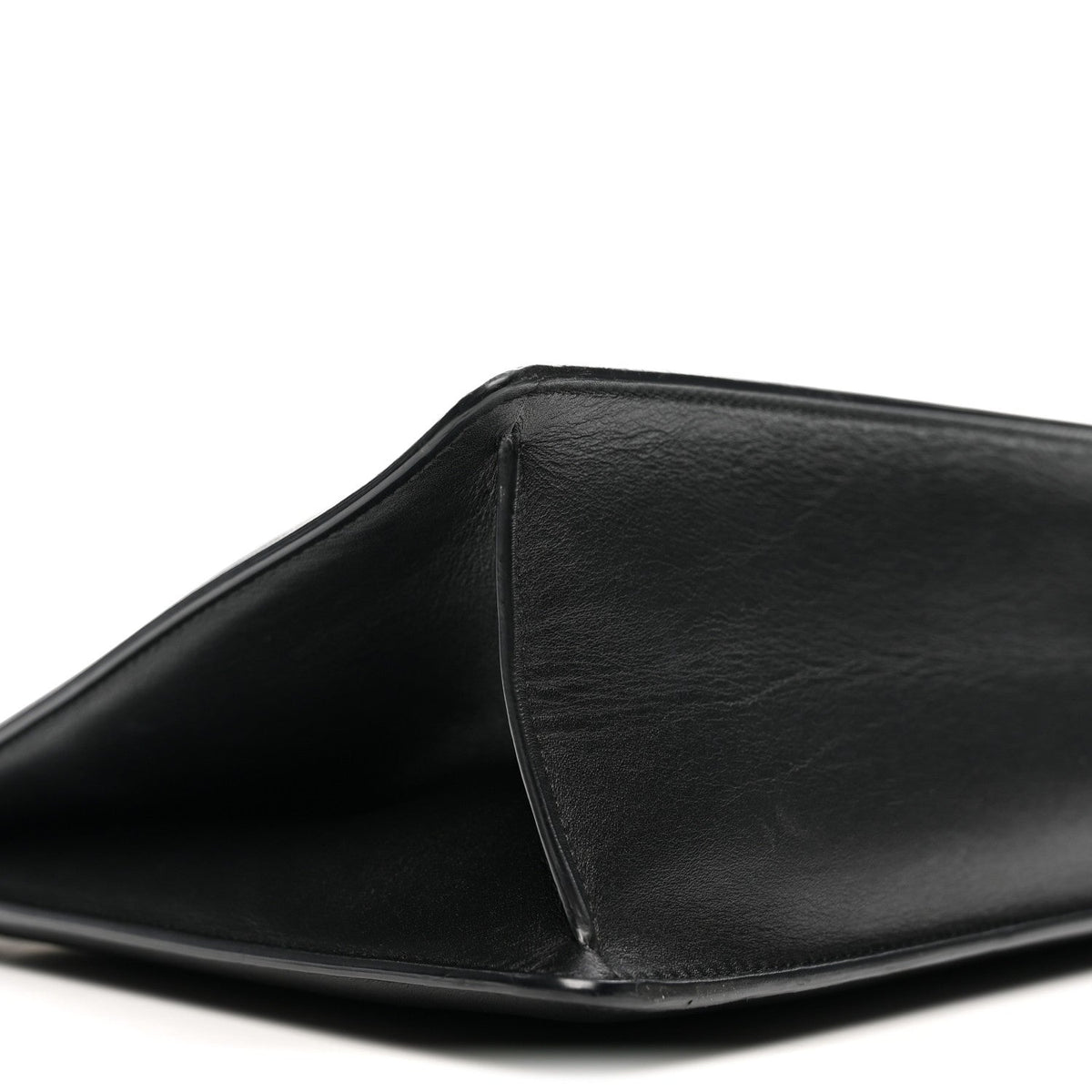 Smooth Calfskin Medium Clasp Shoulder Bag Black