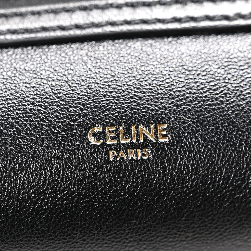 Supple Shiny Lambskin Little New Luggage Black