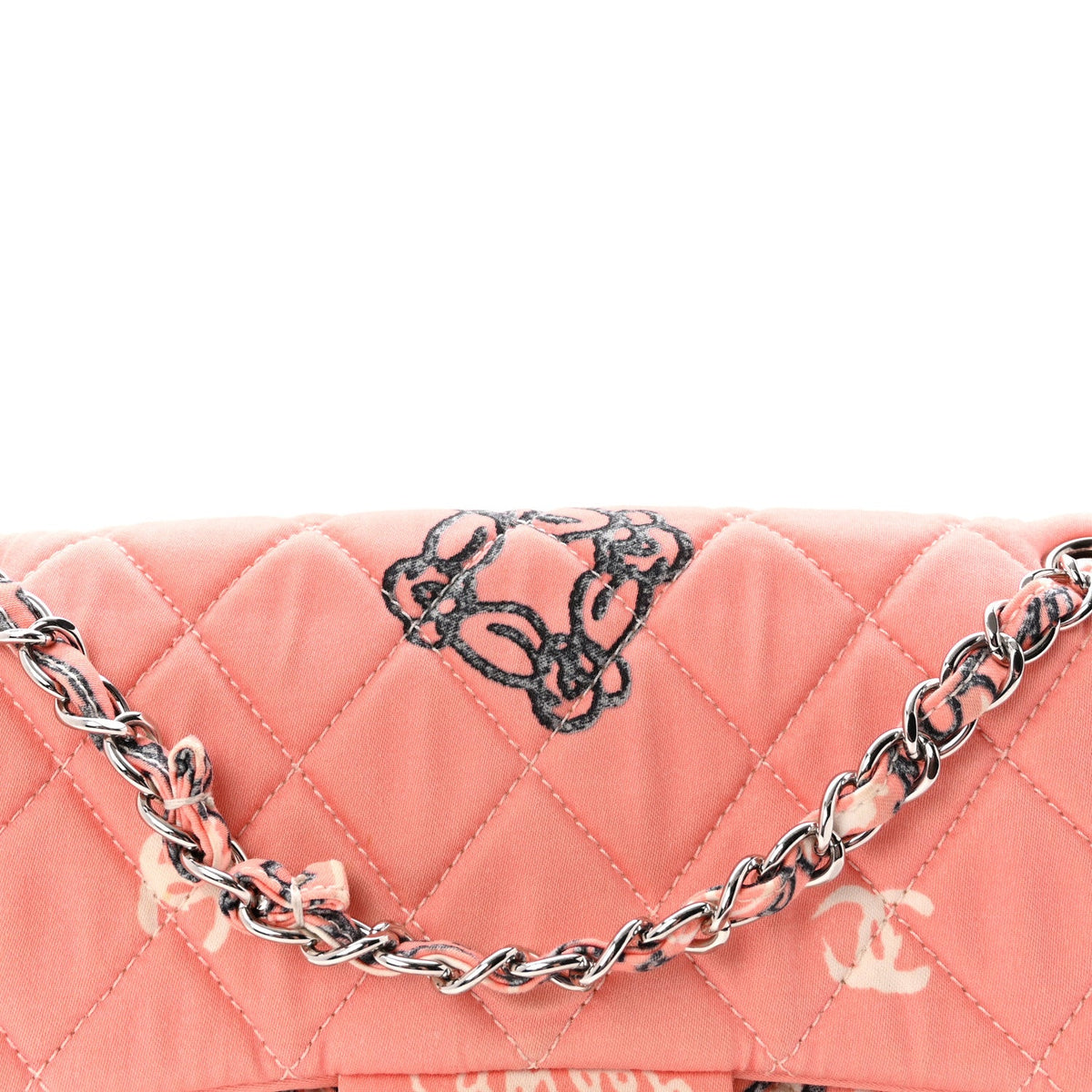 Cotton Quilted Small Bandana Single Flap Pink