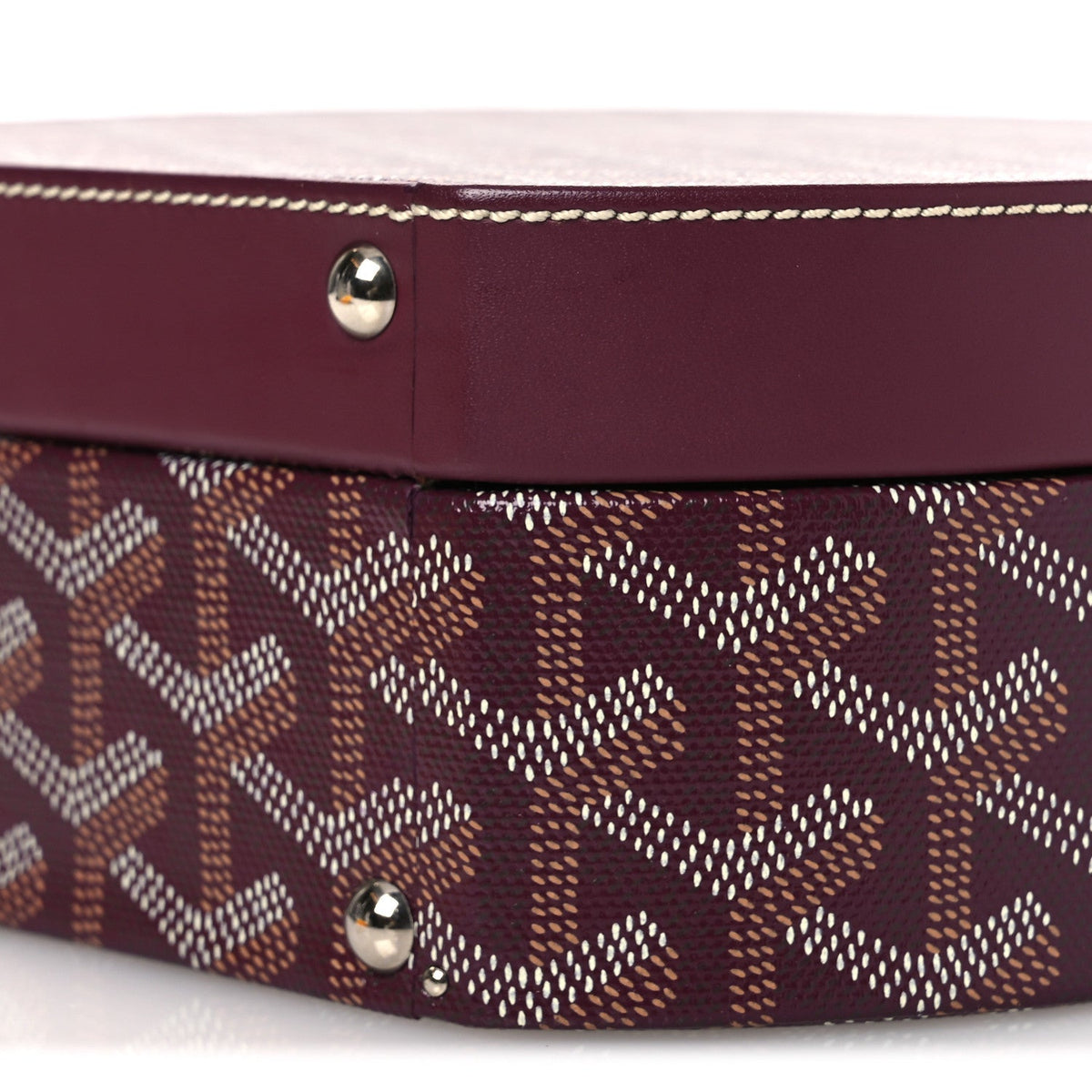 Goyardine Alto Hatbox Burgundy