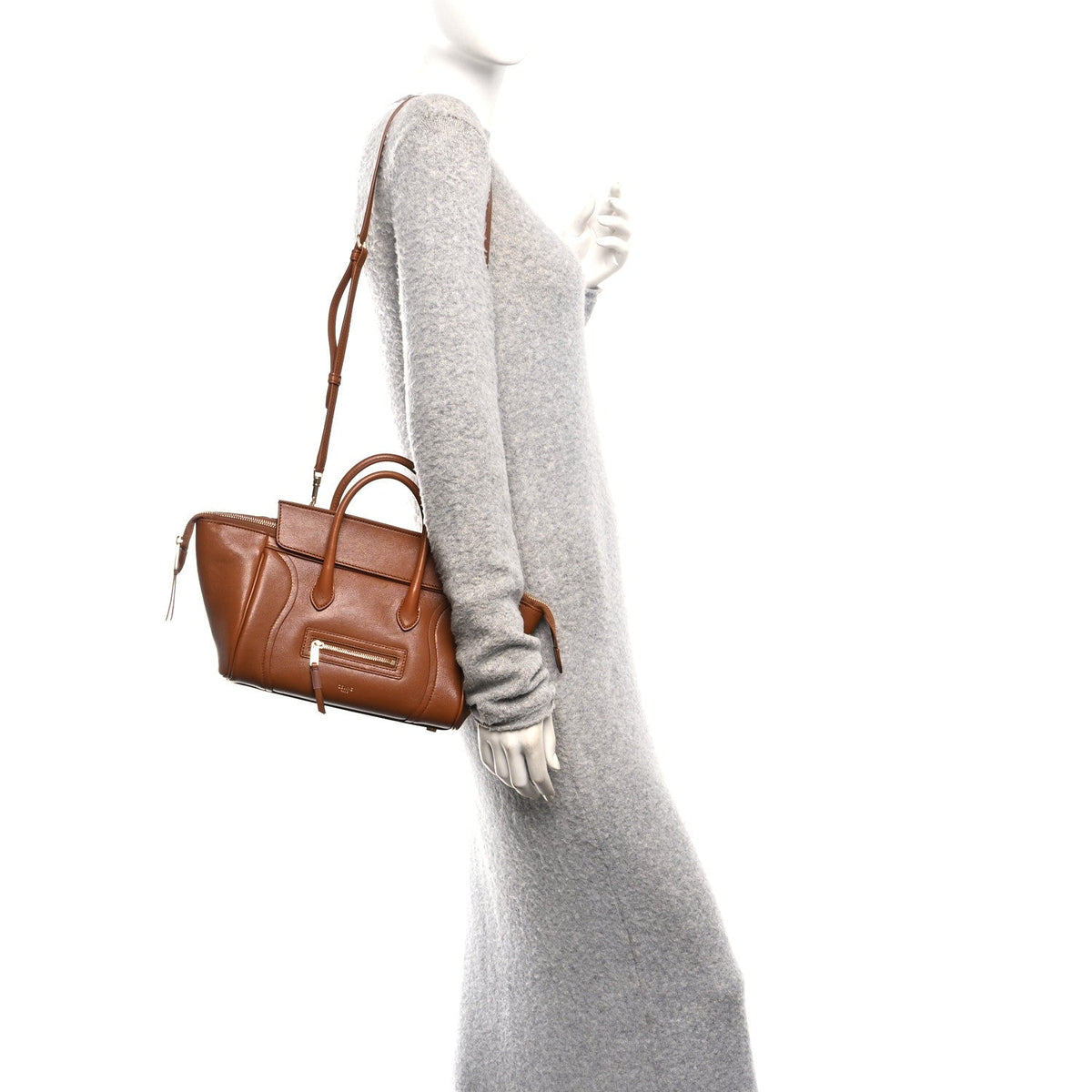 Supple Shiny Lambskin Little New Luggage Soft Tan