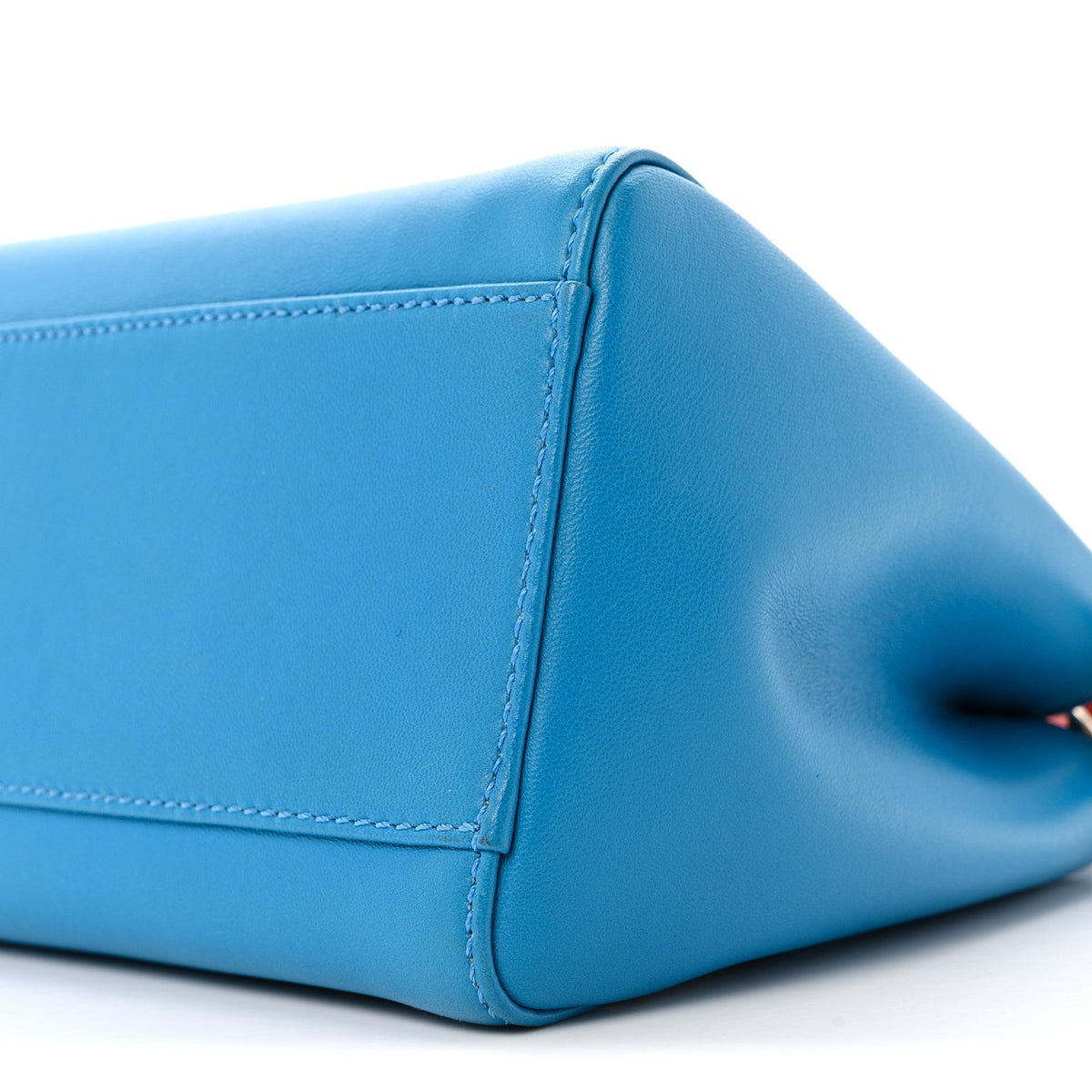 Nappa Colorblock Mini Peekaboo Iconic Satchel Blue Royal Papavero Cuoio