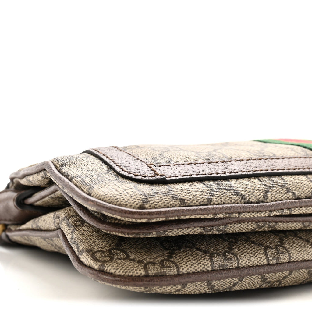 GG Supreme Monogram Web Medium Ophidia Shoulder Bag Beige New Acero