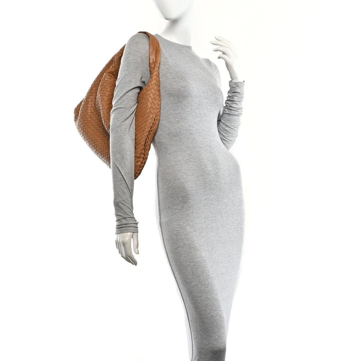 Nappa Intrecciato Large Veneta Hobo Caramel