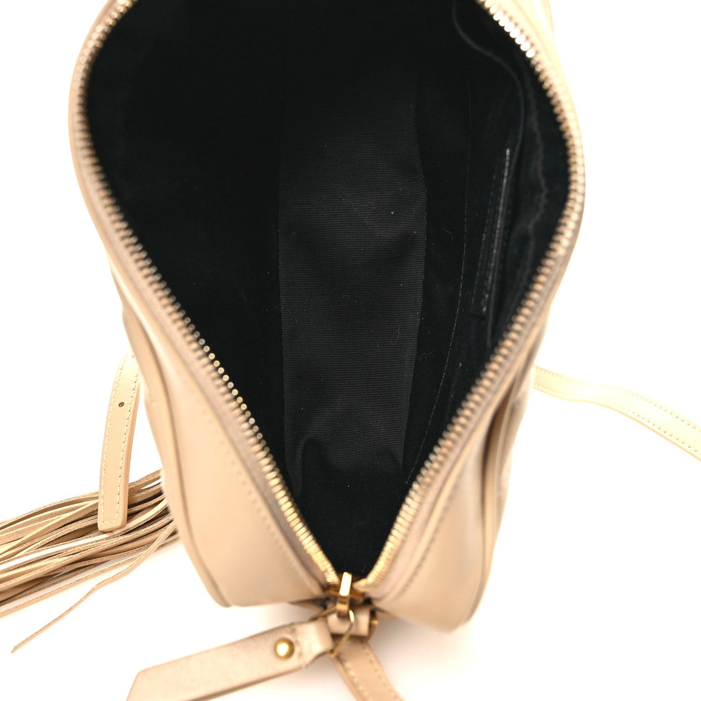 Calfskin Matelasse Monogram Lou Camera Bag Dark Beige
