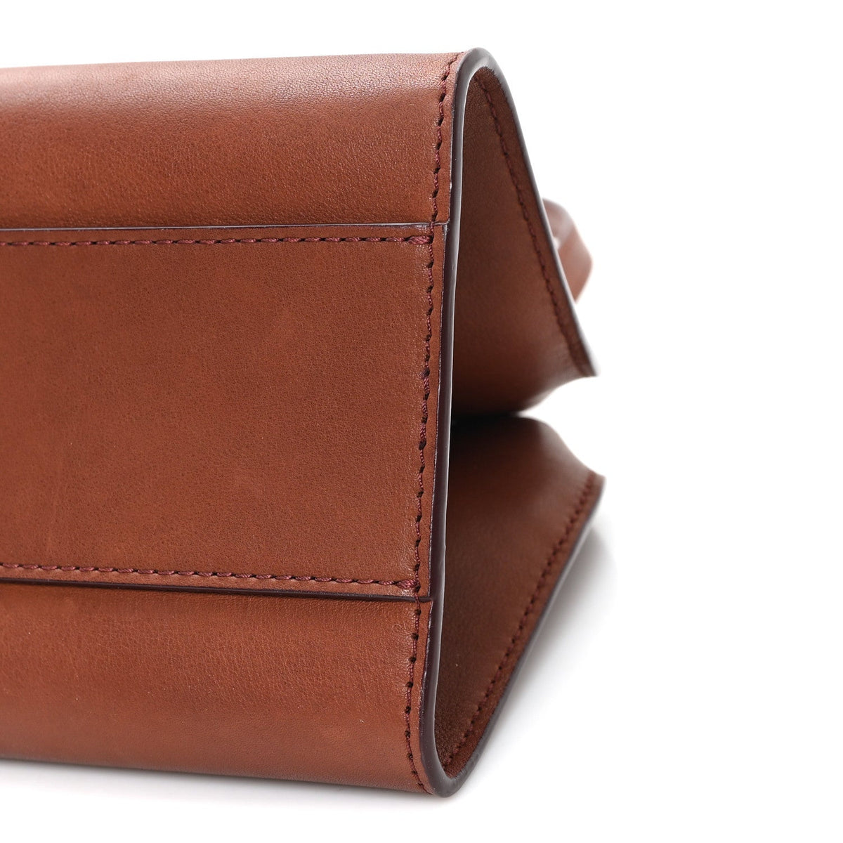 Polished Saddle Calfskin Peggy Clutch New Burgundy