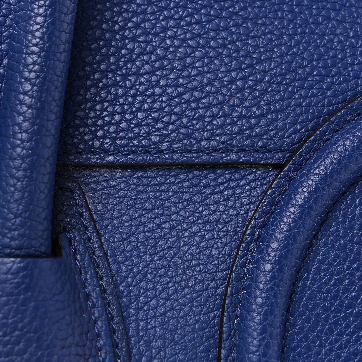 Drummed Calfskin Mini Luggage Indigo