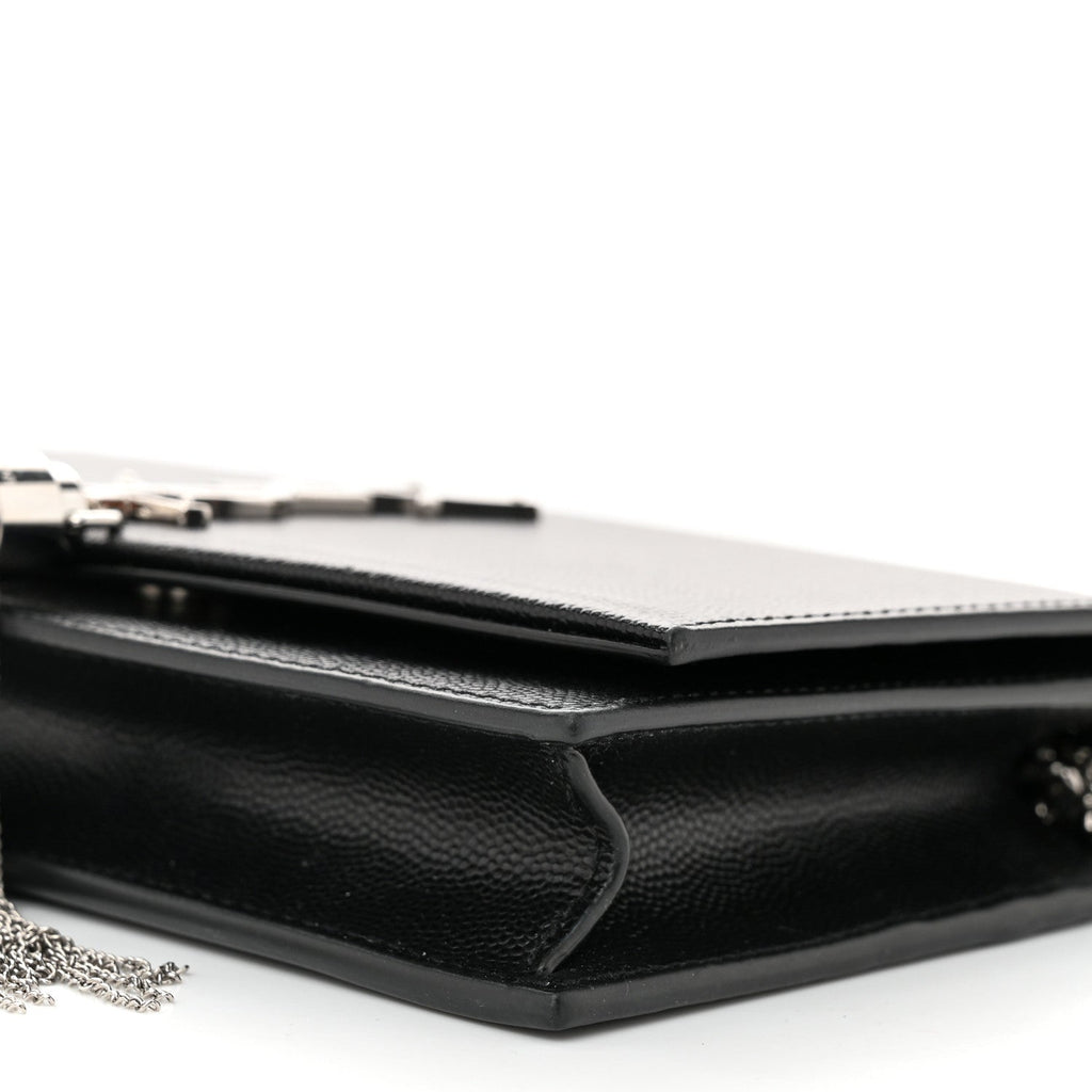 Grain De Poudre Classic Monogram Kate Tassel Chain Wallet Black