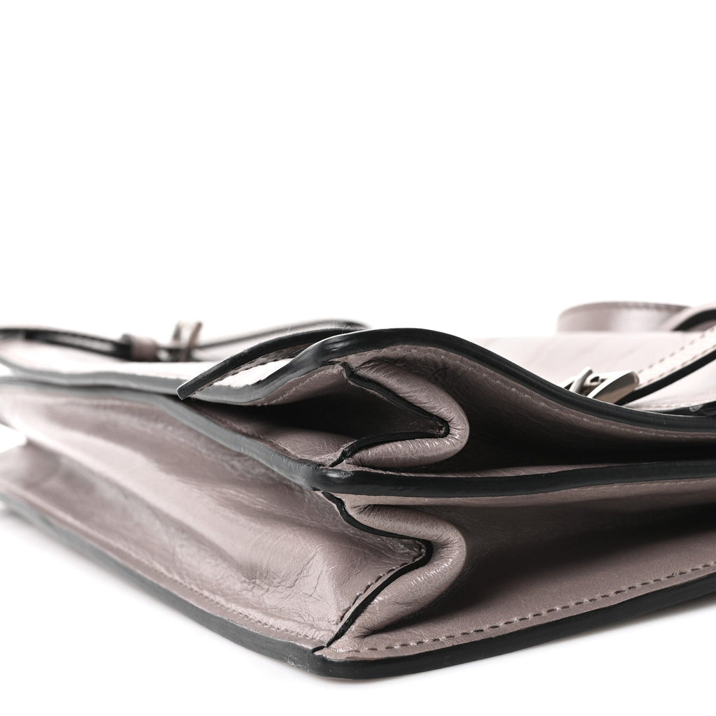 Glossy Calfskin Medium Sound Shoulder Bag Peltro