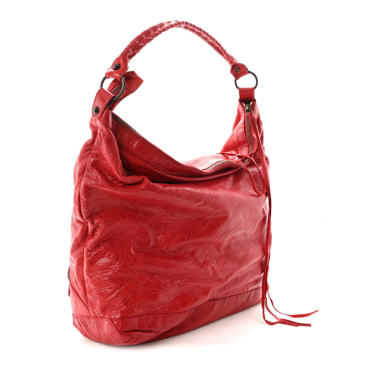 Agneau Classic Hardware Day Hobo Pourpre