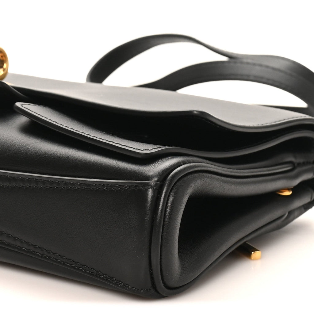 Smooth Calfskin Small Bel Air Clutch On Strap Black Black