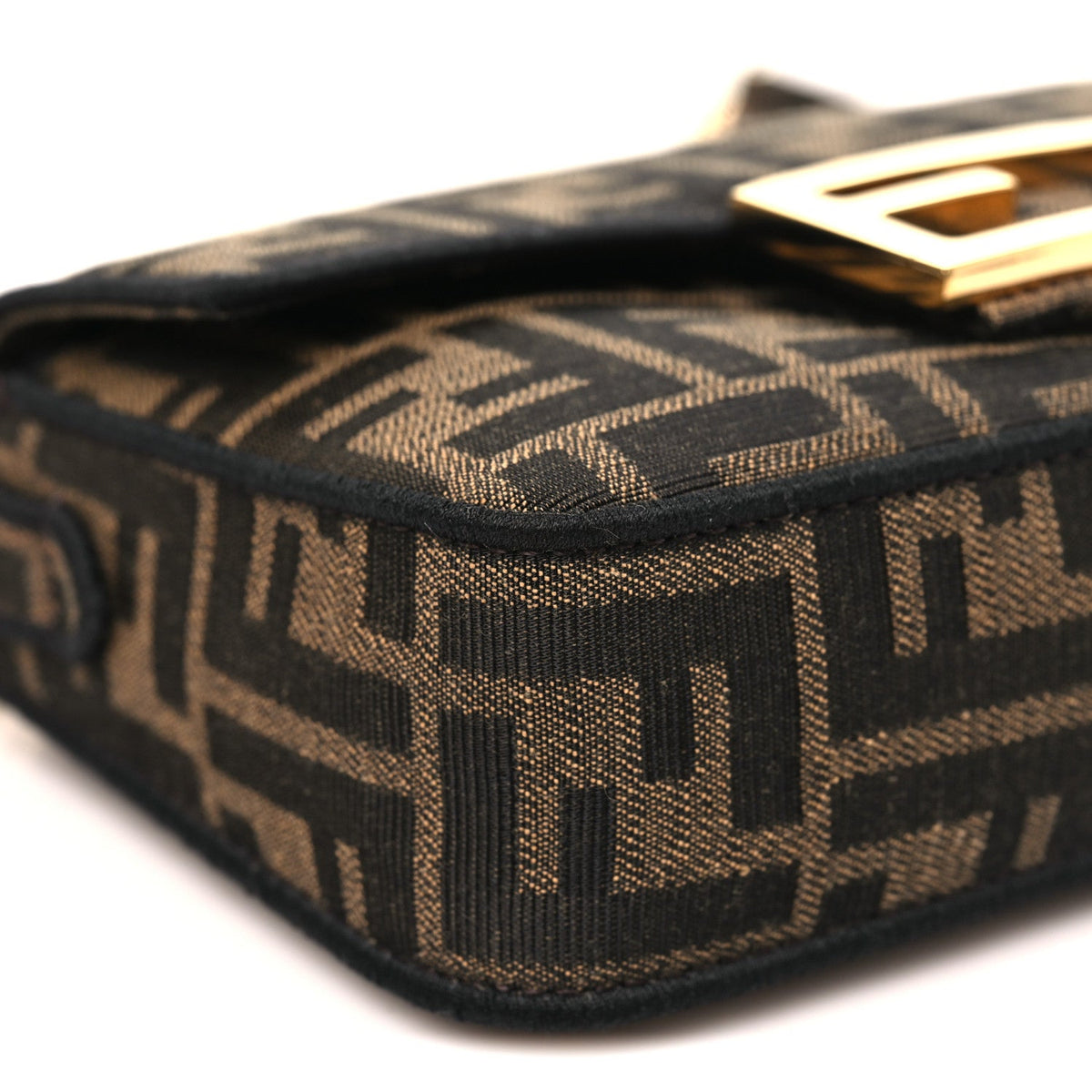 Fabric Jacquard FF 1974 Mini Baguette Tobacco Moro Black
