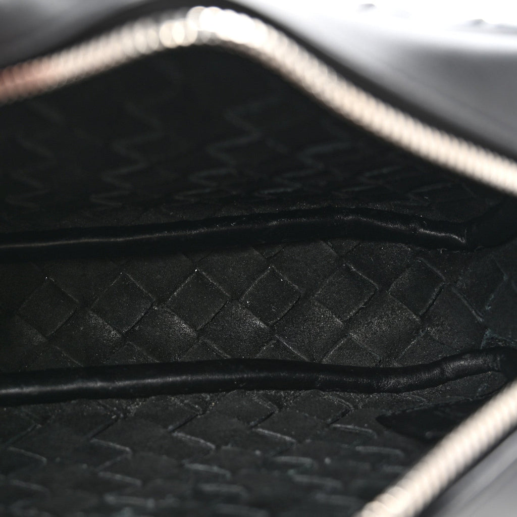 Nappa Intrecciato Small Classic Camera Bag Black