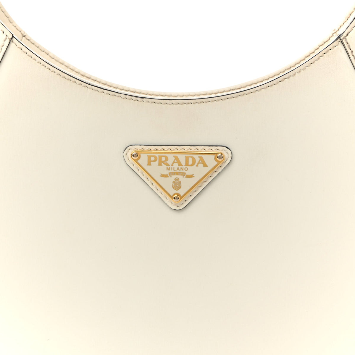 Brushed Calfskin Cleo Adjustable Strap Shoulder Bag White